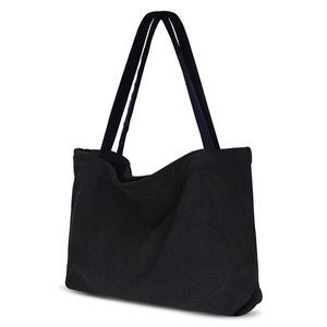 Unisex Shoulder Bag Corduroy Bag Tote Bag Ladies Sr Fashion Fabric Bag ^_^